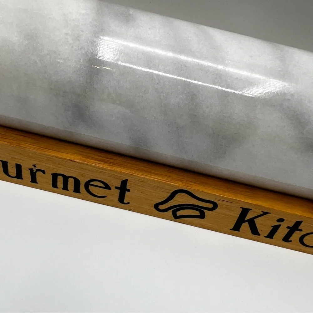 Gourmet Kitchen Heavy Marble Rolling Pin With Wood Cradle Stand near perfect c